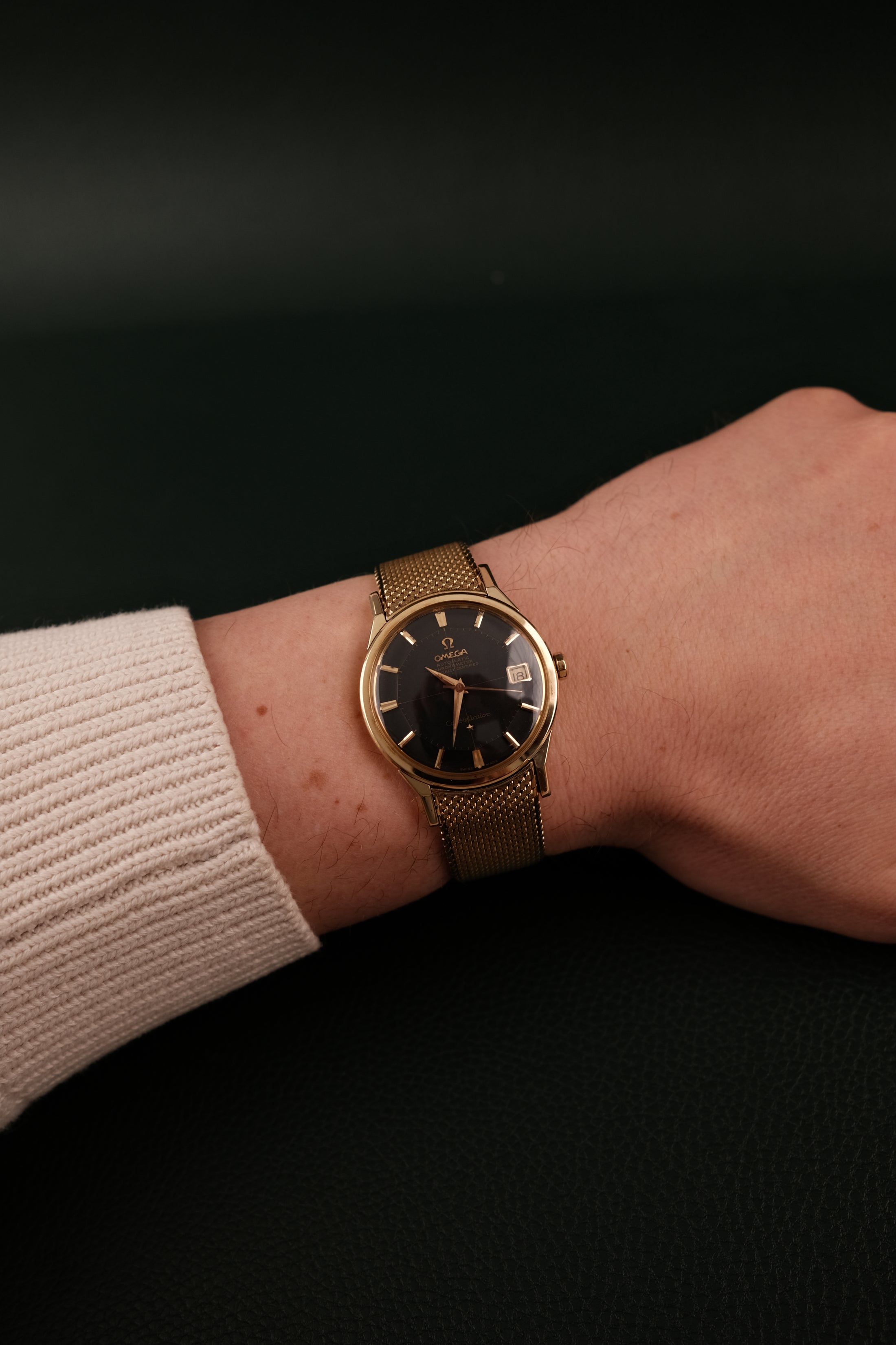 Omega Constellation 168005 Rare Black Pie Pan Dial