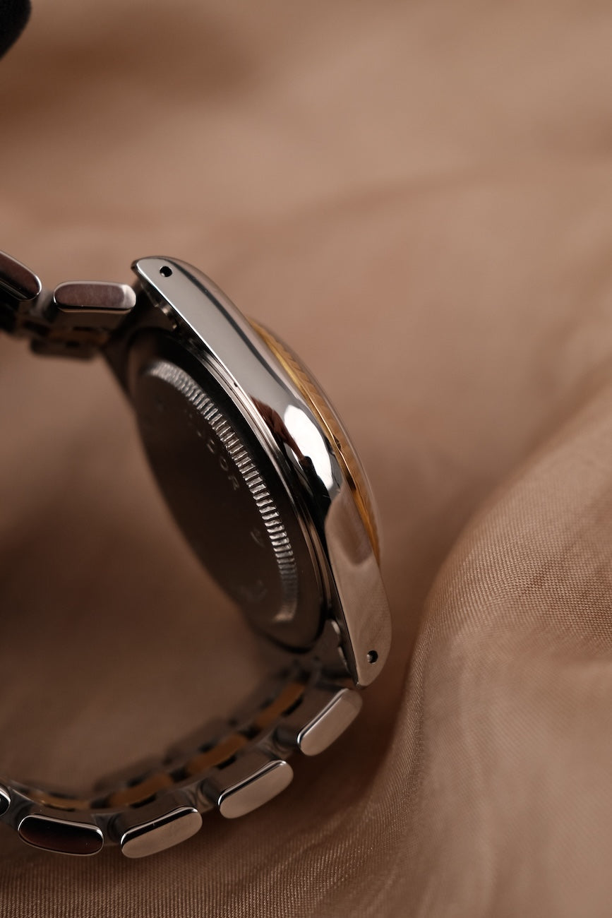 Tudor Prince Date, S/G, Champagne Diamond Dial, Fluted Bezel 74033 Original Papiere 34mm, SERVICED
