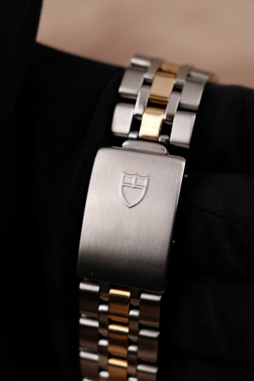 Tudor Prince Date, S/G, Champagne Diamond Dial, Fluted Bezel 74033 Original Papiere 34mm, SERVICED