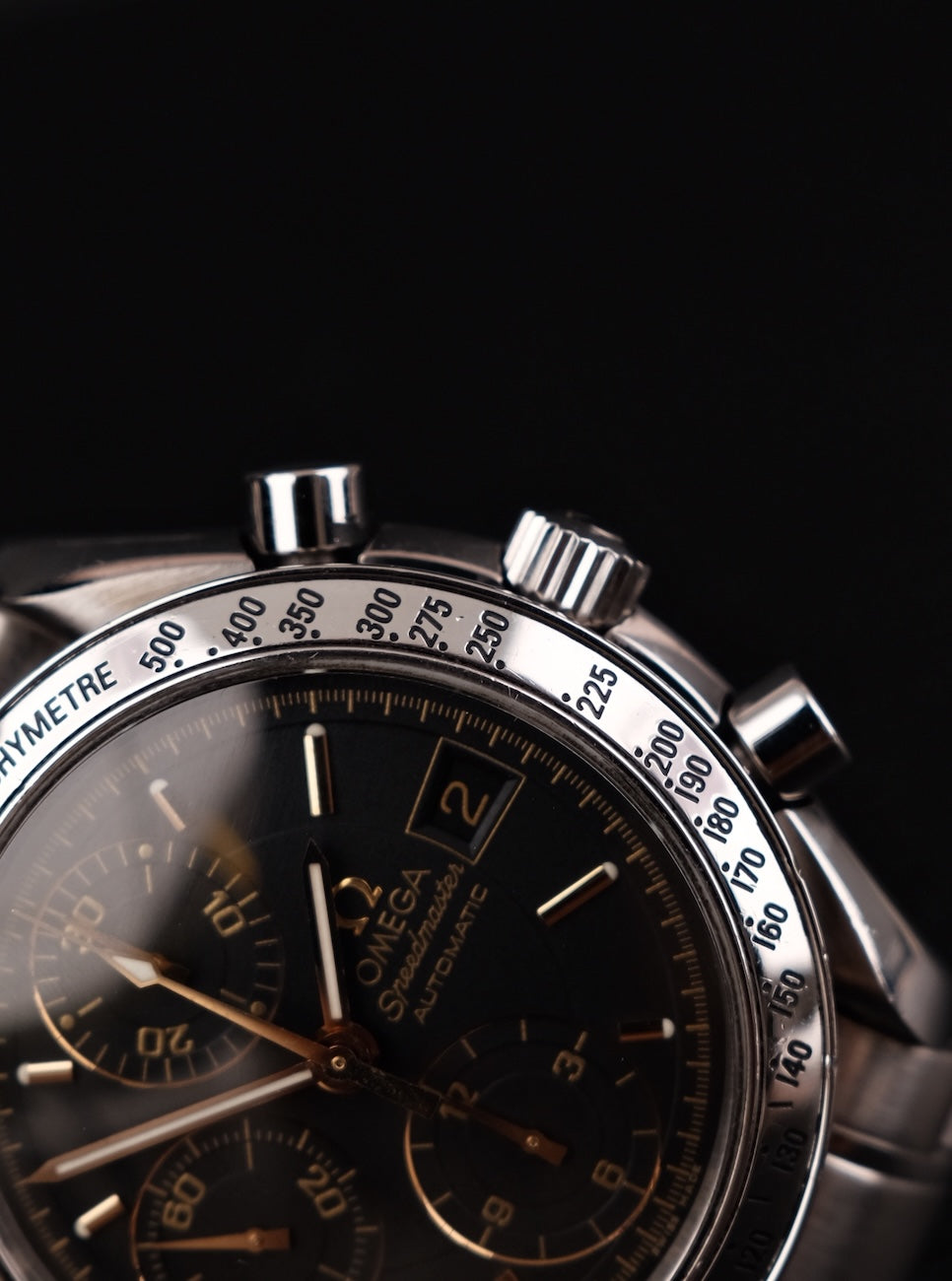 Omega Speedmaster Date 351354 Original Papiere Black Dial, Serviced