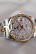 Cargar la imagen en la vista de la galería, Tudor Prince Date Day 76213 Original Papiere Silver Linen Diamond Dial, SERVICED, First Buyer's Invoice
