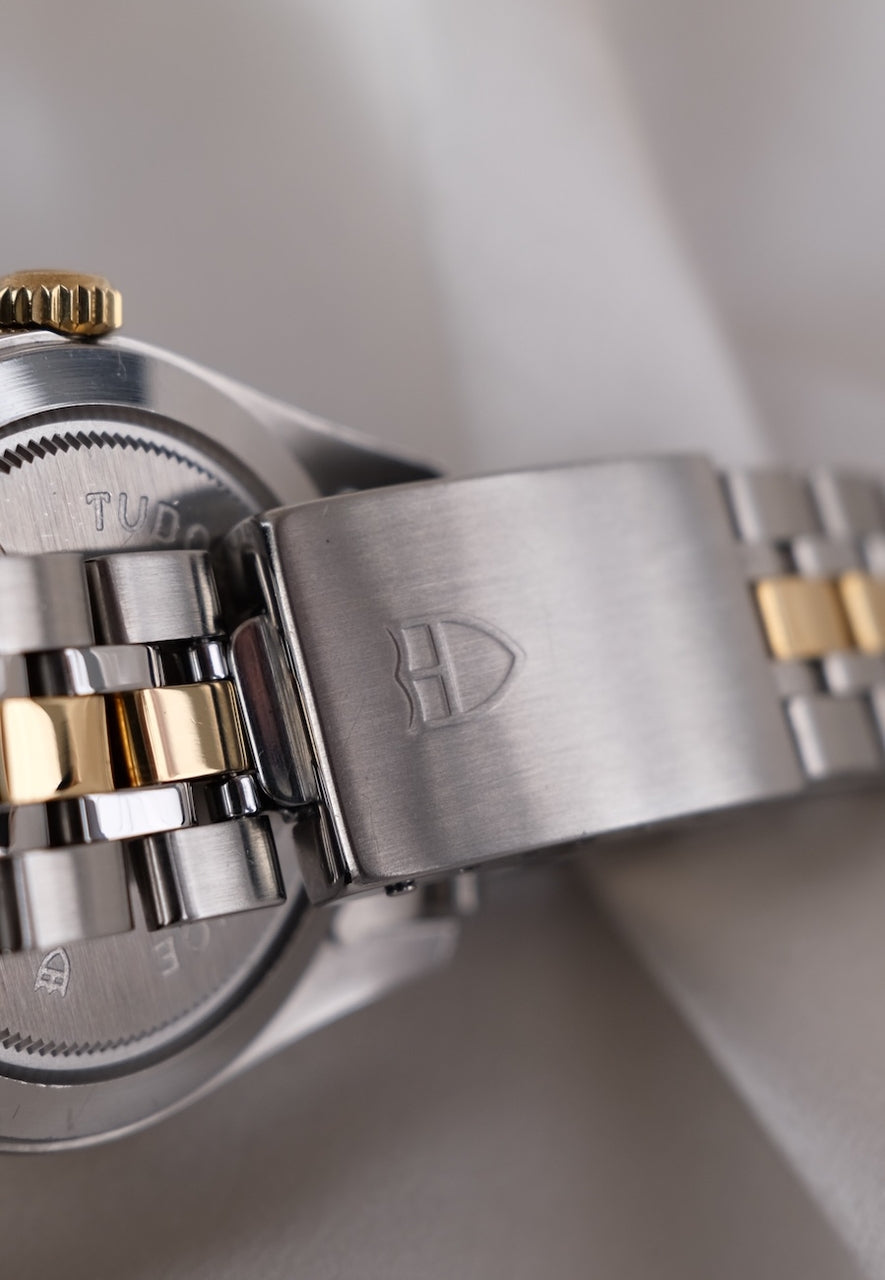 Tudor Prince Date Day 76213 Original Papiere Silver Linen Diamond Dial, SERVICED, First Buyer's Invoice