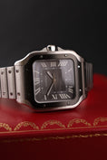Load image into Gallery viewer, Cartier Santos WSSA0037 Box + og. Papiere 99% New, Grey Dial, Warranty 2029
