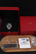 Load image into Gallery viewer, Cartier Santos WSSA0037 Box + og. Papiere 99% New, Grey Dial, Warranty 2029
