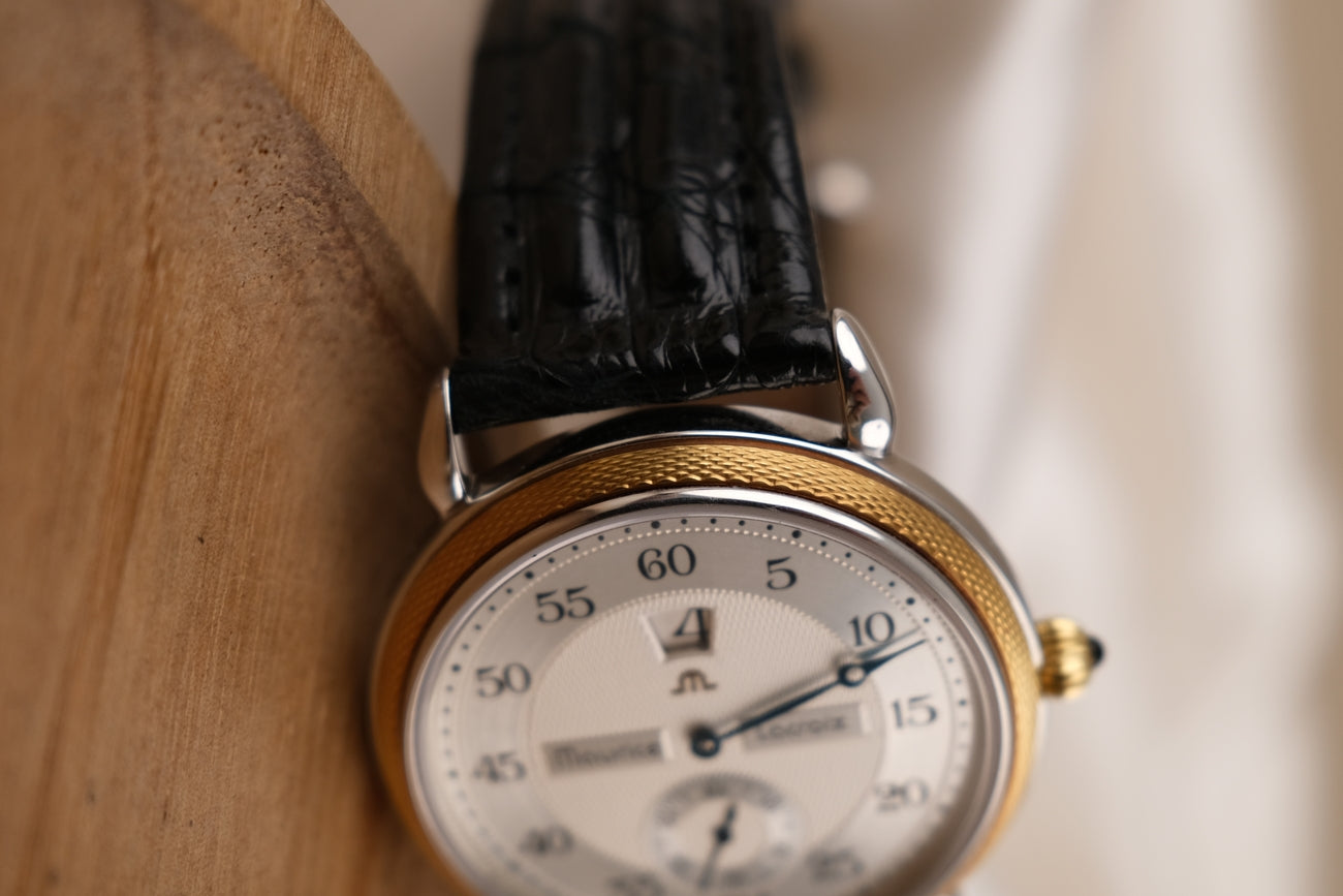 Maurice Lacroix Masterpiece Springende Stunde 28505 Box + og. Papiere German First Buyer's Invoice, SERVICED