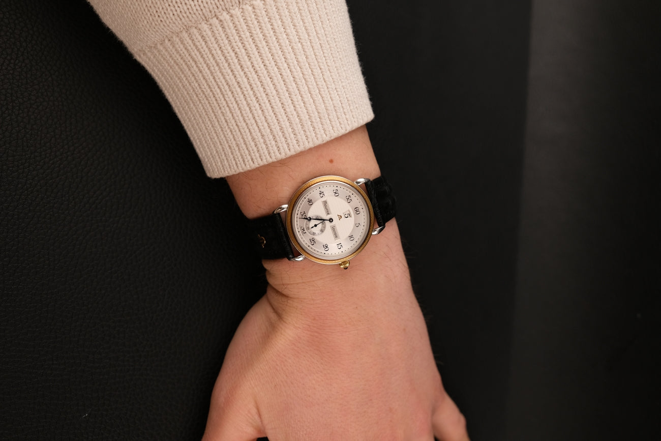Maurice Lacroix Masterpiece Springende Stunde 28505 Box + og. Papiere German First Buyer's Invoice, SERVICED