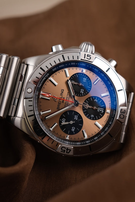 Breitling Chronomat B01 42 AB0134 Box + og. Papiere Copper Dial, 42mm