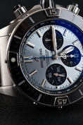 Load image into Gallery viewer, Breitling Super Chronomat B01 44 PB0136 Box + og. Papiere Ice Blue, Steel Bracelet, Rubber Strap, Breitling Warranty 06/27
