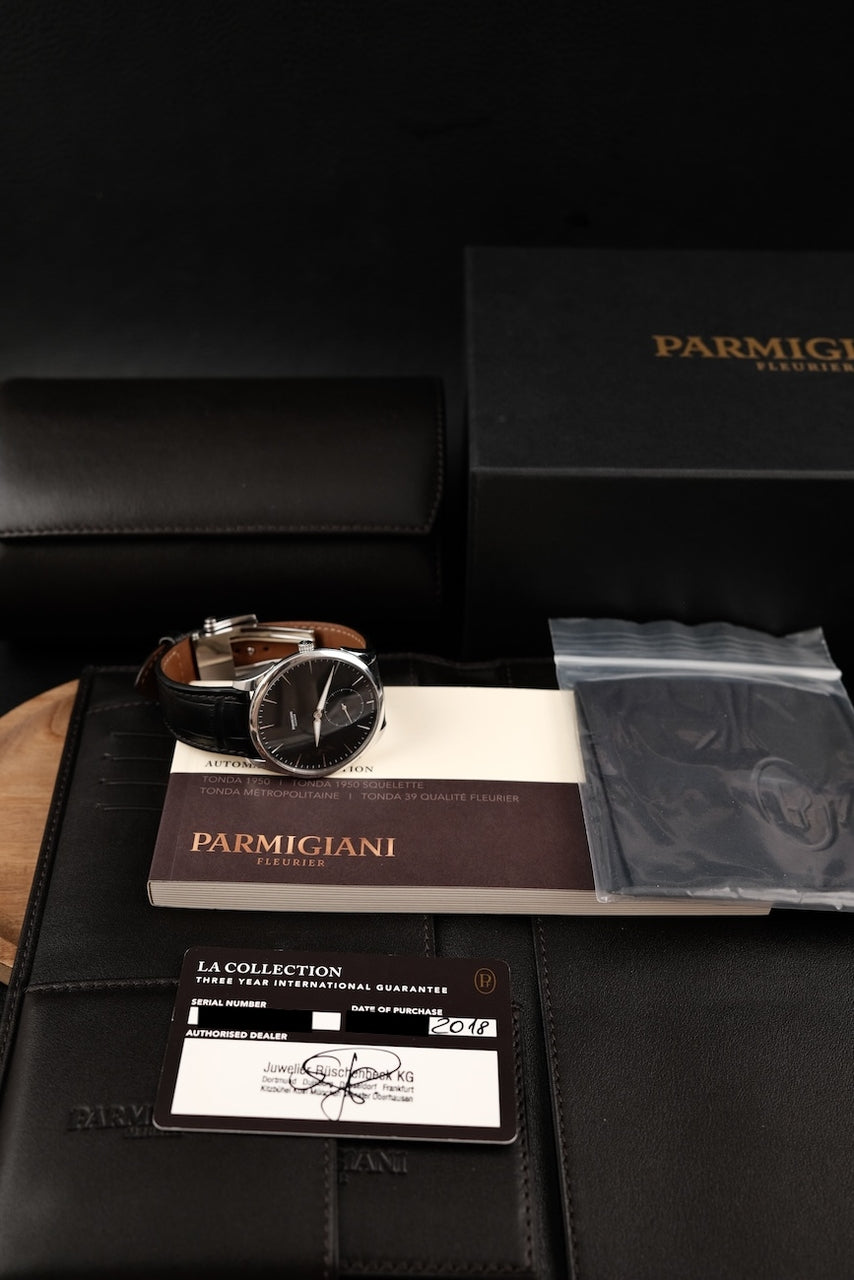 Parmigiani Fleurier Tonda 1950 PFC288 Box + og. Papiere 40mm, Black Dial, German Delivered, PFC288-0001400-XA1442