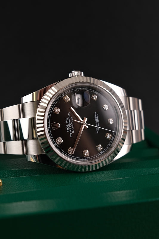 Rolex Datejust 41 126334 Box + og. Papiere Black Diamond Dial UNWORN, 2025