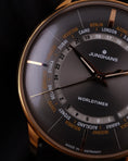 Load image into Gallery viewer, Junghans Meister Worldtimer 27/5013.01 Box + og. Papiere German Delivered, 40mm
