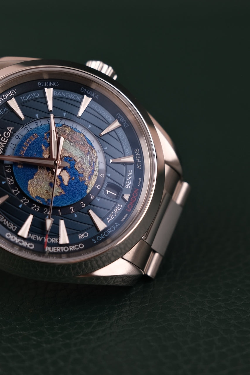 Omega Seamaster Aqua Terra Worldtimer 22010432203001 Box + og. Papiere German Delivered, 43mm, 2022