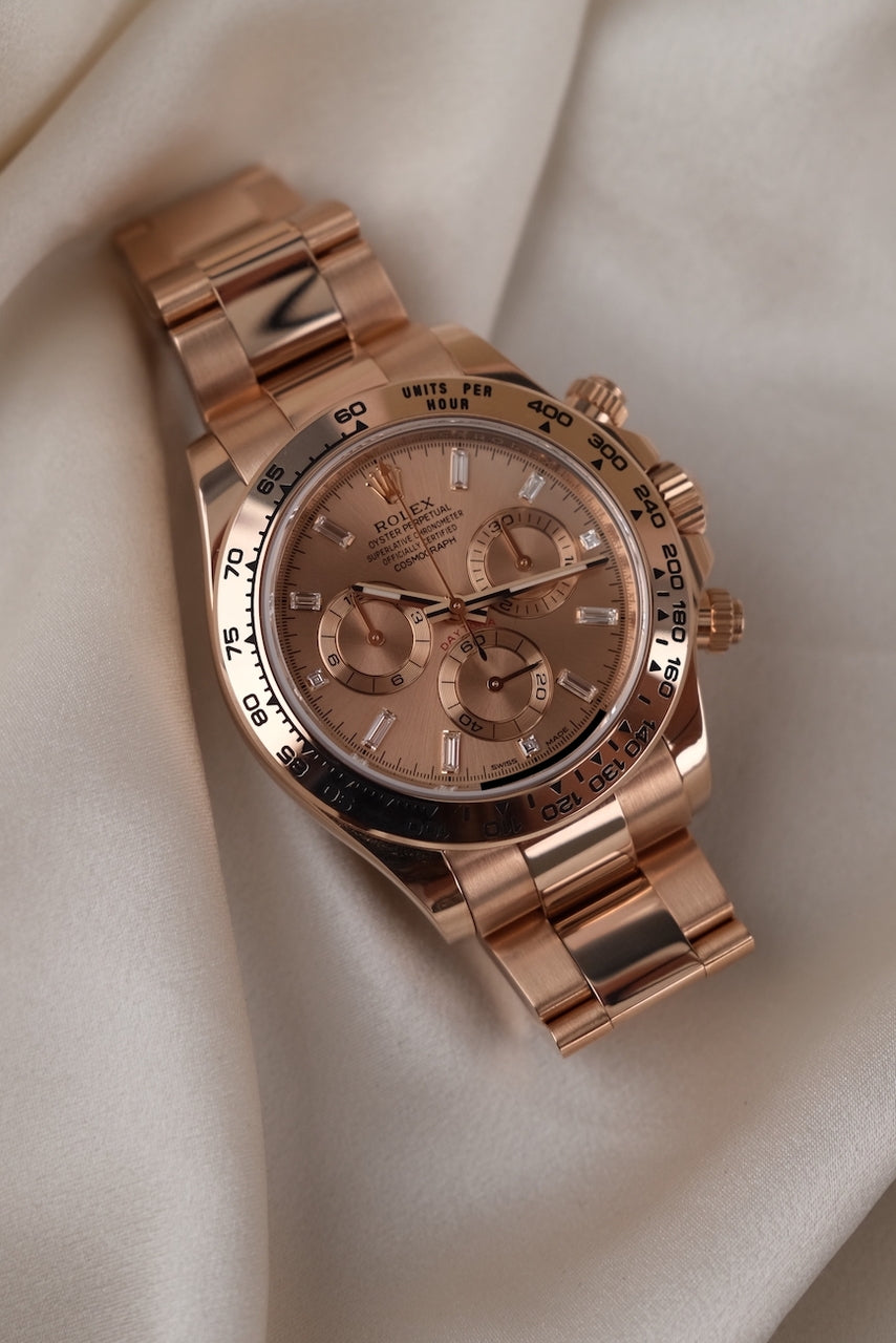 Rolex Daytona 116505 Box + og. Papiere Baguette Dial Rolex CPO Card First Buyer´s Receipt