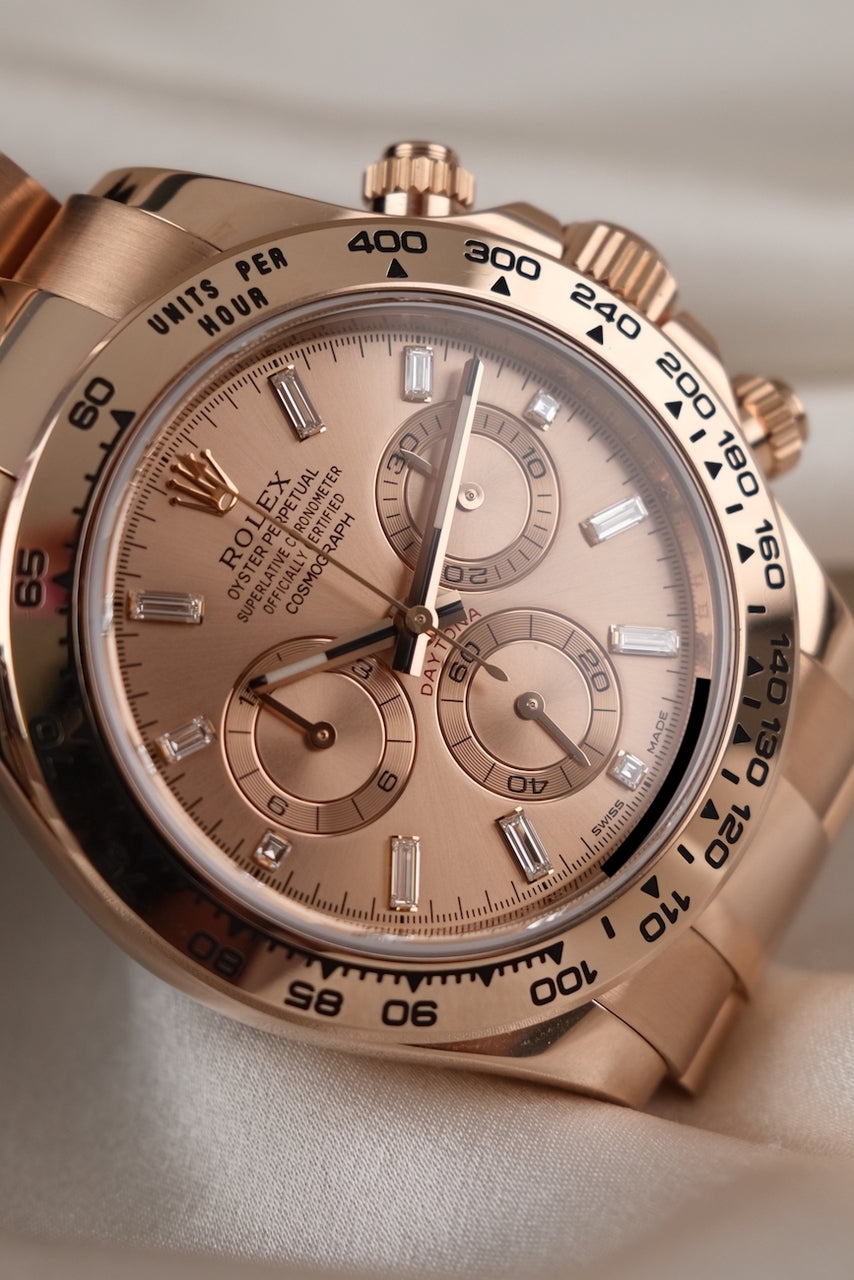 Rolex Daytona 116505 Box + og. Papiere Baguette Dial Rolex CPO Card First Buyer´s Receipt