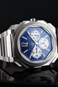 Bild in Galerie-Betrachter laden, Bulgari Octo Finissimo Chronograph GMT 103467 Box + og. Papiere Blue Dial, Warranty 11/2026
