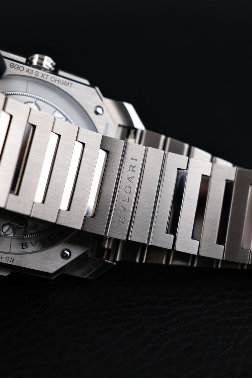 Bulgari Octo Finissimo Chronograph GMT 103467 Box + og. Papiere Blue Dial, Warranty 11/2026
