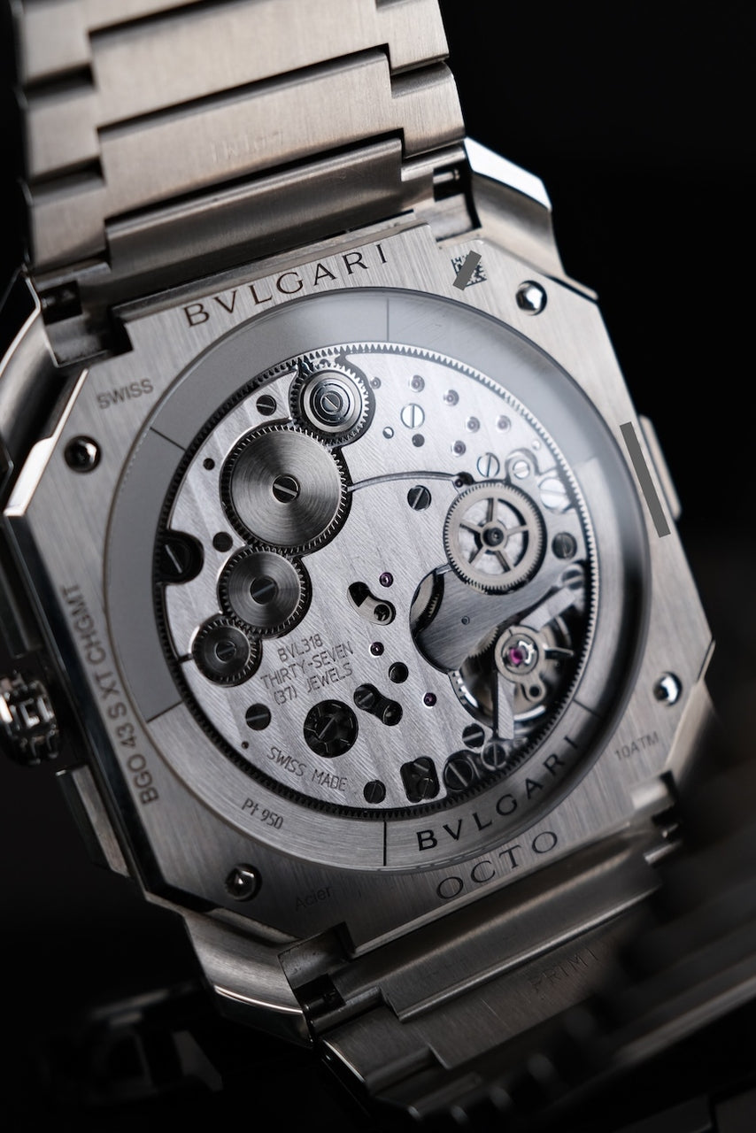 Bulgari Octo Finissimo Chronograph GMT 103467 Box + og. Papiere Blue Dial, Warranty 11/2026
