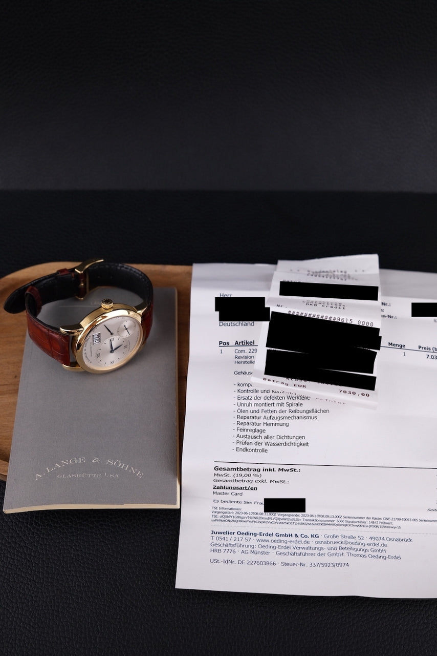 A. Lange und Söhne Lange 1 101.022 - Papiere und oder Lieferumfang
