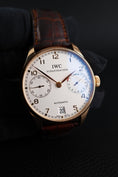 Charger l'image dans la visionneuse de la galerie, IWC Portugieser 7-Days IW500101 Box + og. Papiere 18k Rosegold, Power Reserve
