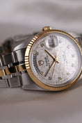 Bild in Galerie-Betrachter laden, Tudor Prince Date Day 76213 Original Papiere Linen Diamond Dial
