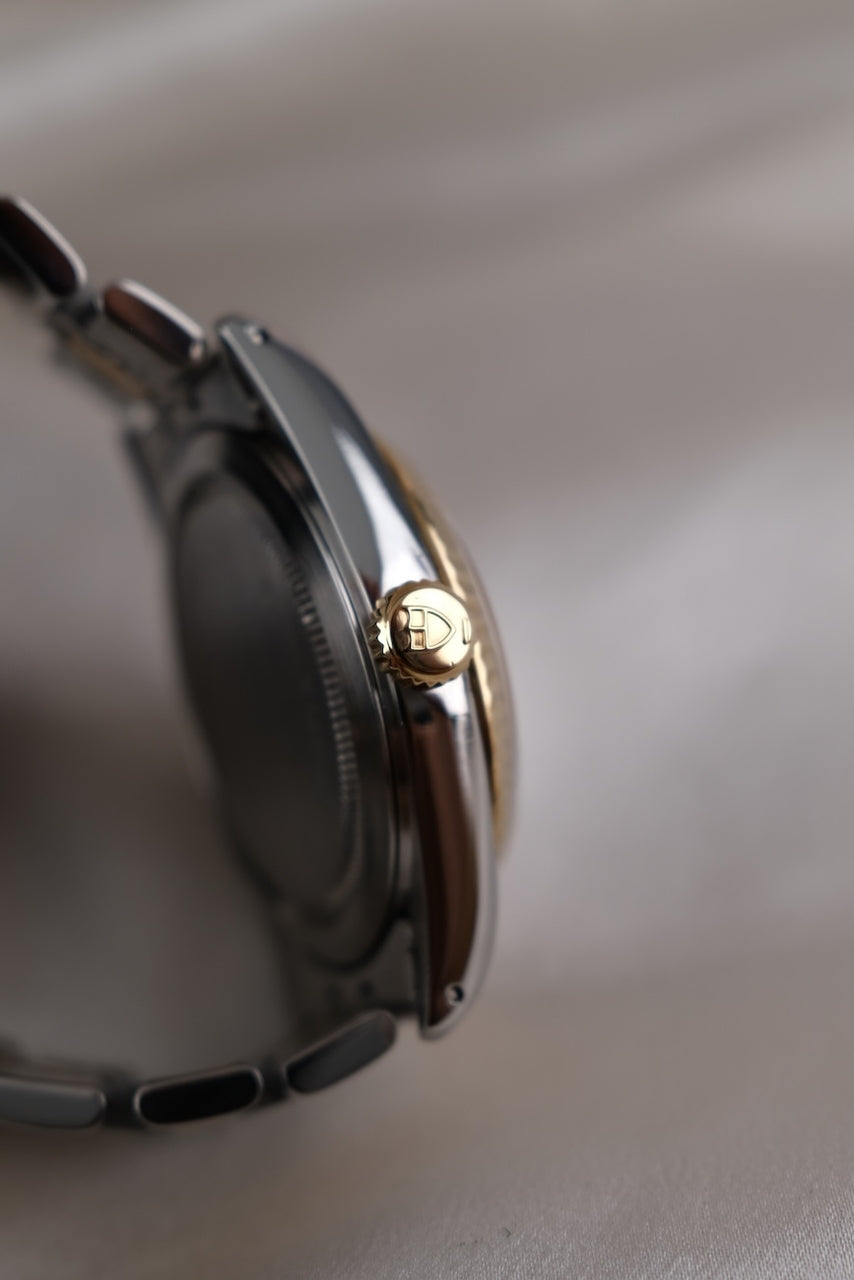 Tudor Prince Date Day 76213 Original Papiere Linen Diamond Dial