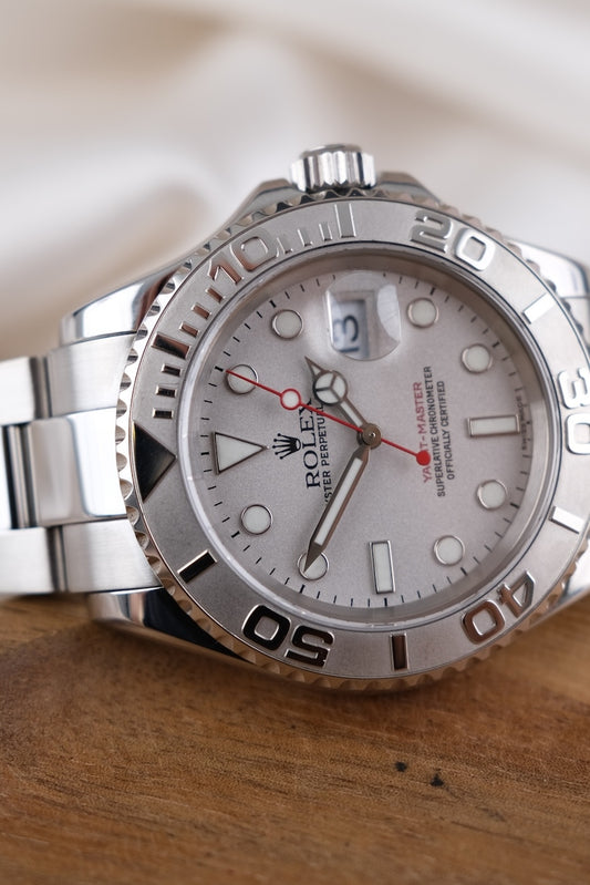 Rolex Yachtmaster 40 16622 Box + og. Papiere 40mm, 2005, Platinum Bezel