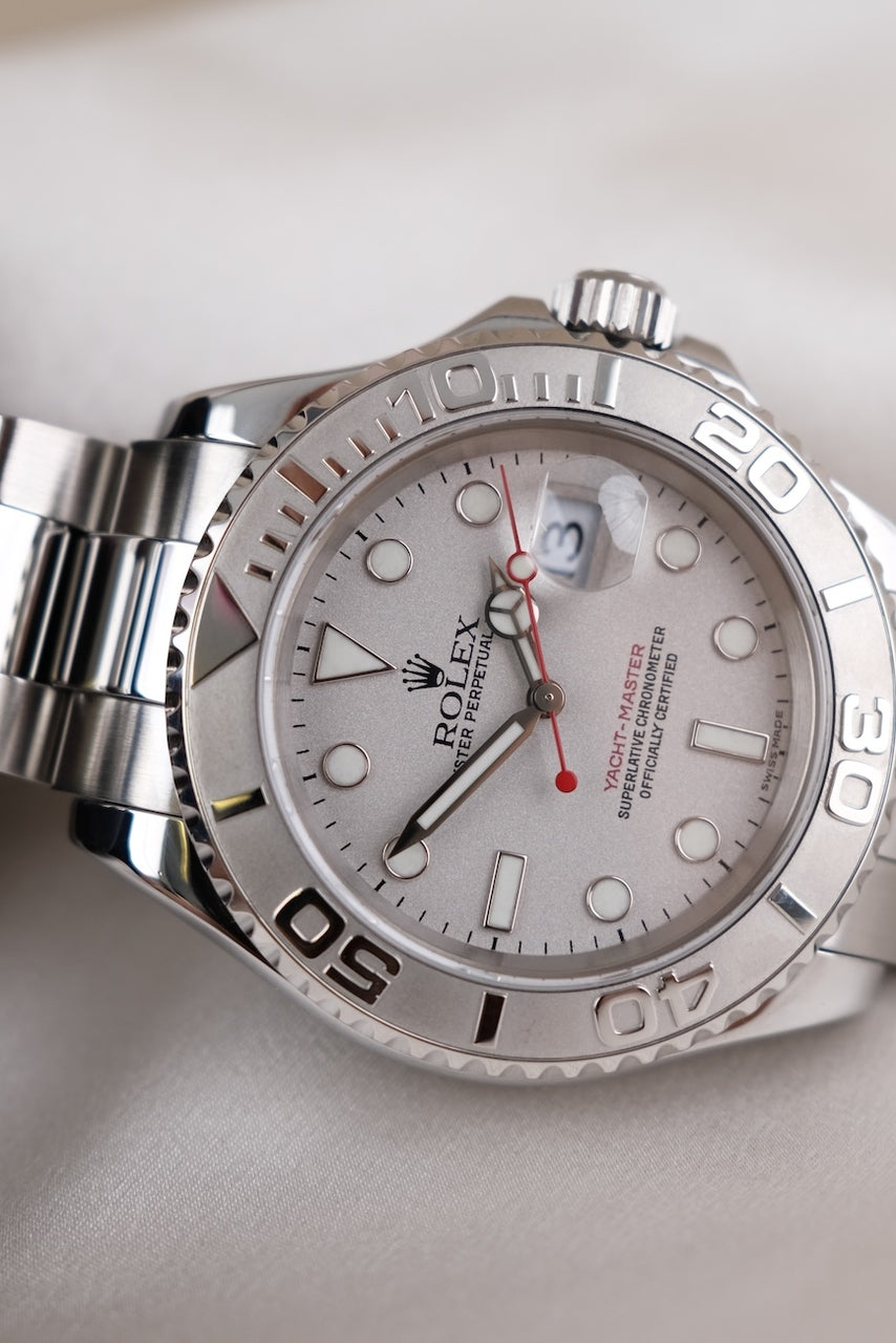 Rolex Yachtmaster 40 16622 Box + og. Papiere 40mm, 2005, Platinum Bezel