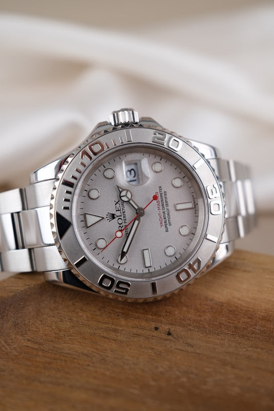 Rolex Yachtmaster 40 16622 Box + og. Papiere 40mm, 2005, Platinum Bezel