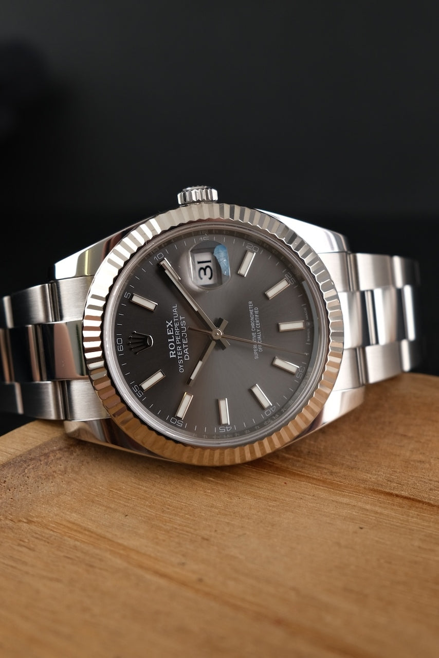 Rolex Datejust 41 126334 Box + og. Papiere Rhodium Dial, SERVICED, 2017