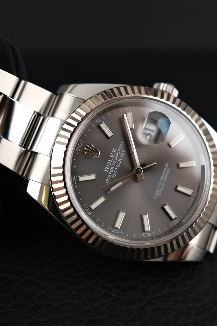 Rolex Datejust 41 126334 Box + og. Papiere Rhodium Dial, SERVICED, 2017
