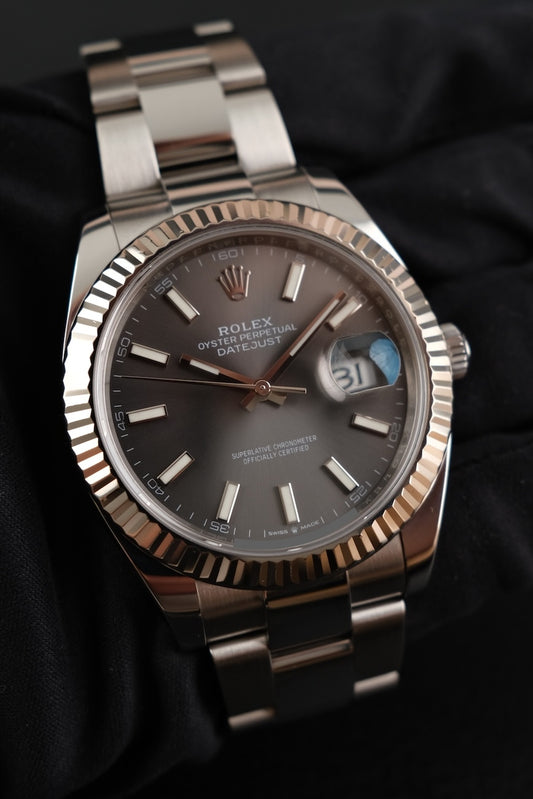 Rolex Datejust 41 126334 Box + og. Papiere Rhodium Dial, SERVICED, 2017