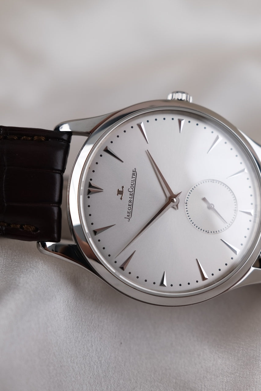 Jaeger-LeCoultre Master Grande Ultra Thin 1358420 Box + og. Papiere German Delivered, SERVICED, Silver Dial