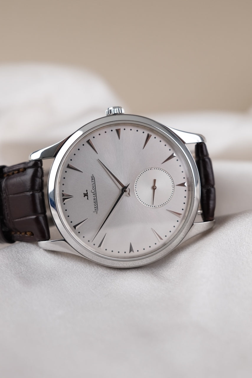 Jaeger-LeCoultre Master Grande Ultra Thin 1358420 Box + og. Papiere German Delivered, SERVICED, Silver Dial
