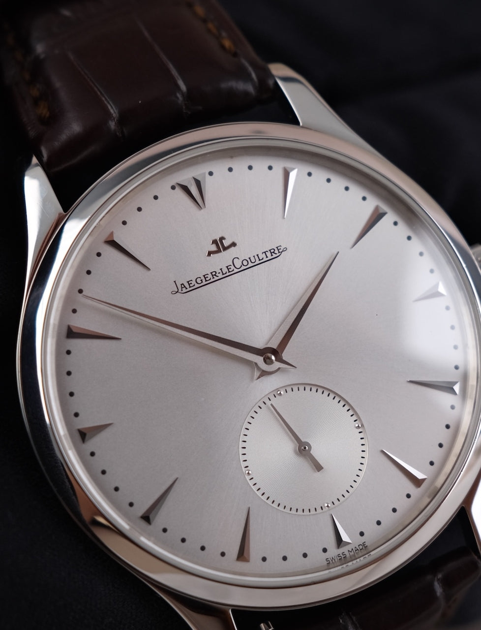 Jaeger-LeCoultre Master Grande Ultra Thin 1358420 Box + og. Papiere German Delivered, SERVICED, Silver Dial