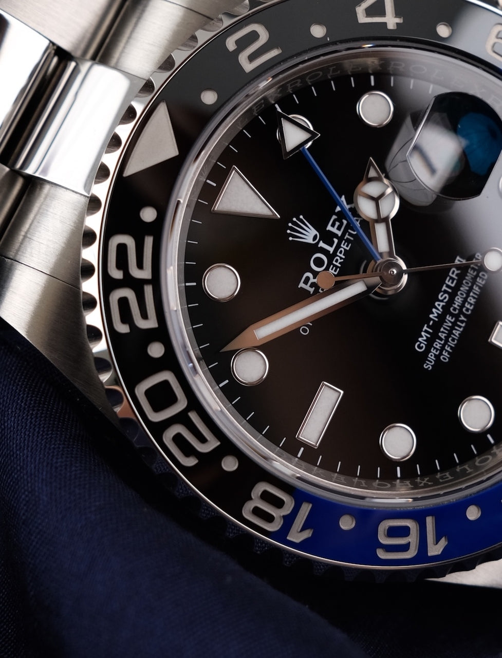 Rolex GMT-Master II 126710BLNR Box + og. Papiere 40mm, "Batman"
