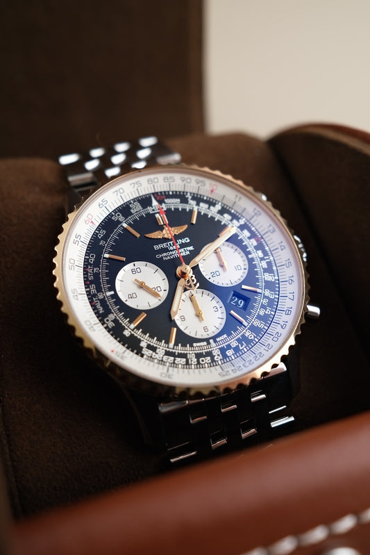 Breitling Navitimer 46 B01 UB012721/BE18 Box + og. Papiere Steel Rosegold, 2 Leather Straps incl. Breitling Clasp