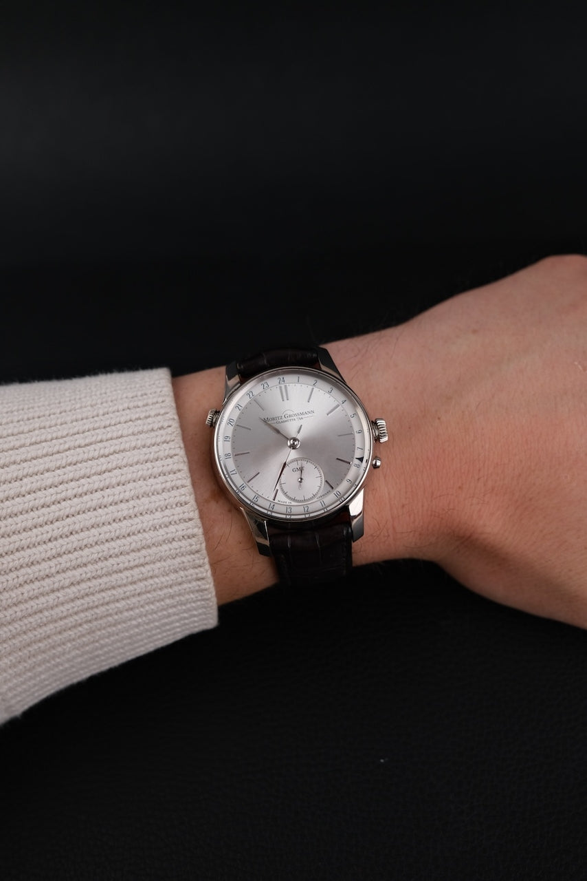 Moritz Grossmann GMT MG002155 Box + og. Papiere 18k White Gold, 41mm