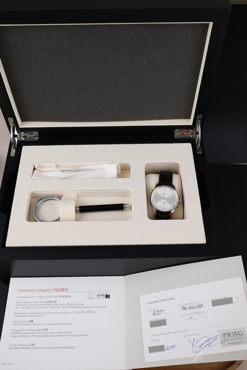 Moritz Grossmann GMT MG002155 Box + og. Papiere 18k White Gold, 41mm