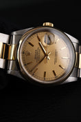 Cargar la imagen en la vista de la galería, Rolex Datejust 36 16203 Original Papiere Champagne Dial, LC100, SERVICED, Great Service History, Oyster
