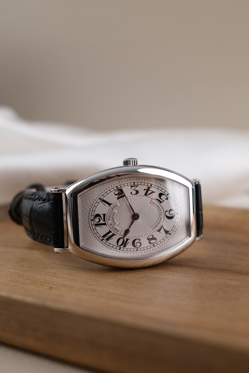 Patek Philippe Gondolo 5098P Box + og. Papiere Platinum, 3 Patek Straps, 32 x 42mm