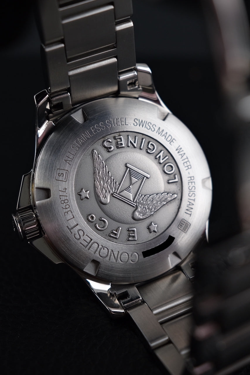 Longines Conquest GMT L3.687.4.99.6 Box + og. Papiere 2024 Longines Service, German Delivered