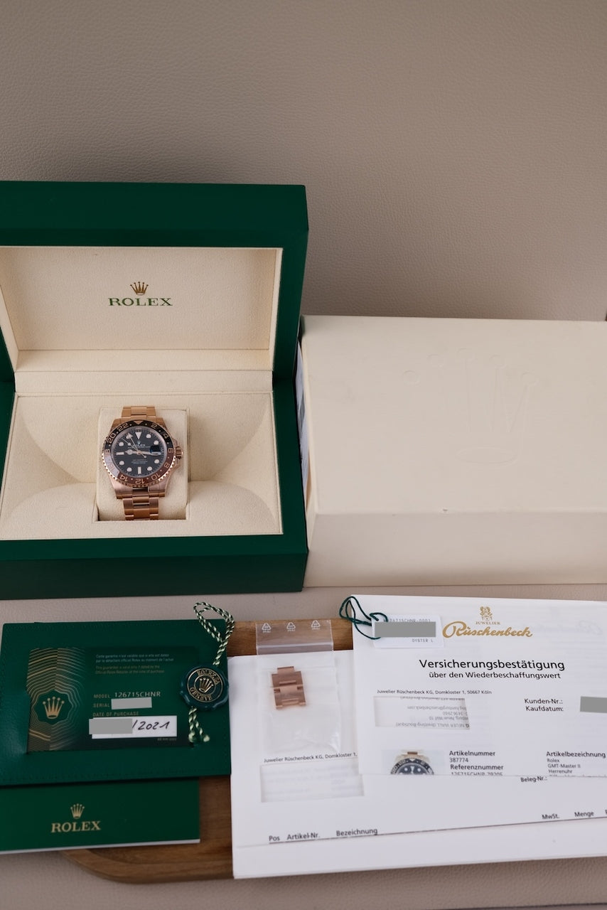 Rolex GMT-Master II 126715CHNR - Papiere und oder Lieferumfang