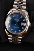 Carica l'immagine nel visualizzatore della galleria, Rolex Datejust 41 126334 Box + og. Papiere Blue Diamond Dial, LC100, Jubilee
