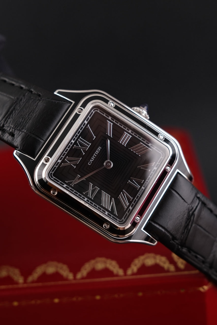 Cartier Santos Dumont Black Lacquer WSSA0046 - Thumbnail