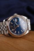 Bild in Galerie-Betrachter laden, Rolex Datejust 41 126334 Box + og. Papiere Blue Stick Dial, Jubilee
