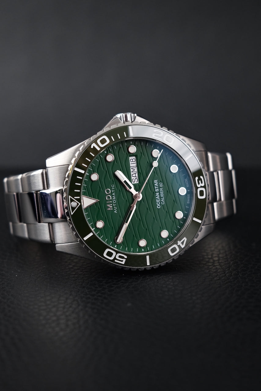 Mido Ocean Star 200C M042.430.11.091.00 Box + og. Papiere Green Dial, German Delivered