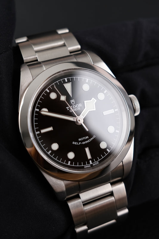 Tudor Black Bay Heritage 41 79540 Box + og. Papiere German First Buyer's Invoice, Black Dial