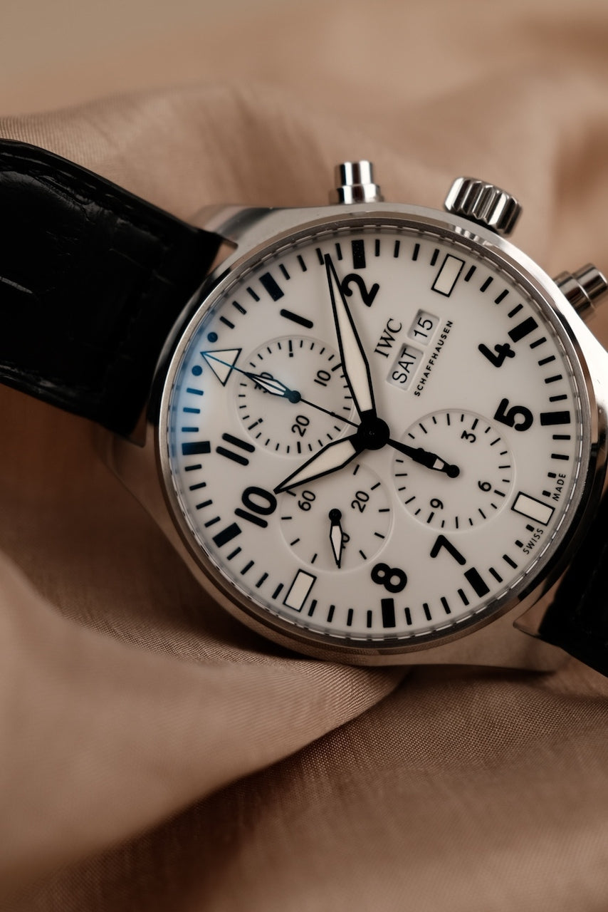 IWC Fliegeruhr Chronograph IW377725 Box + og. Papiere Pilot Chronograph Edition 150 Years IWC Limited Edition, German Delivered