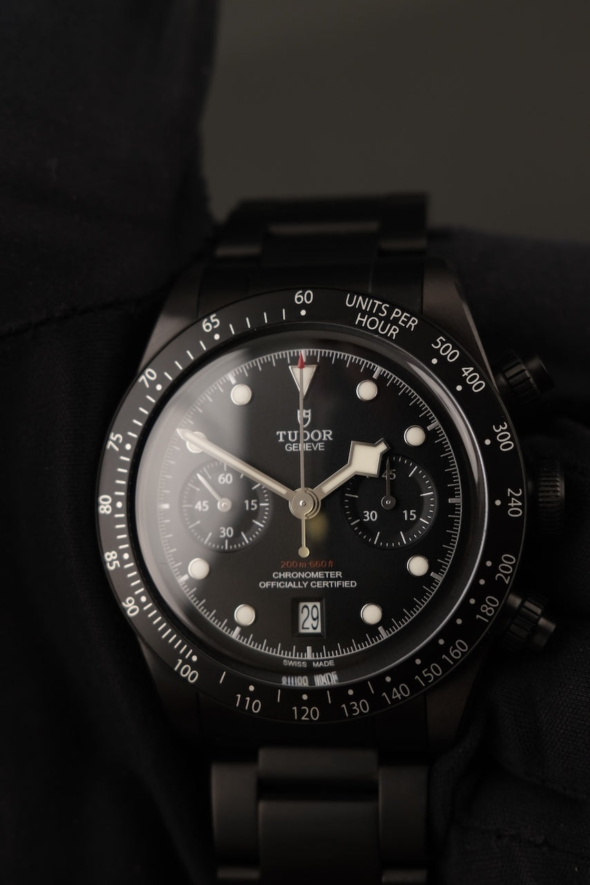 Tudor Black Bay Chrono Dark 79360DK Box + og. Papiere Limited "All Blacks" Rugby Editon