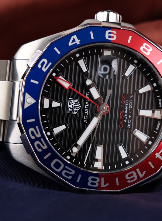 Tag Heuer Aquaracer 300M GMT WAY201F.BA0927 Box + og. Papiere Pepsi